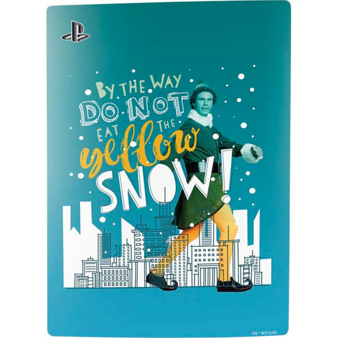 Elf Buddy Don’t Eat Yellow Snow PS5 Digital Edition Console Skin
